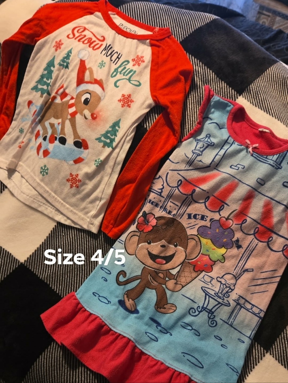 Ice Cream Monkey Nightgown Christmas Bundle